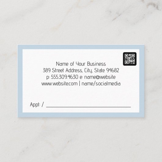 医師が微笑む |医療ロゴ 名刺 (裏面)