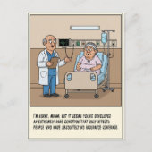 医師が患者に悪い知らせを伝える 病気が治りますように ポストカード (正面)