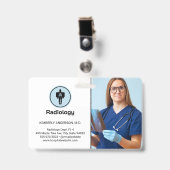 医師がX線写真を検査する バッジ (正面 （クリップ付）)