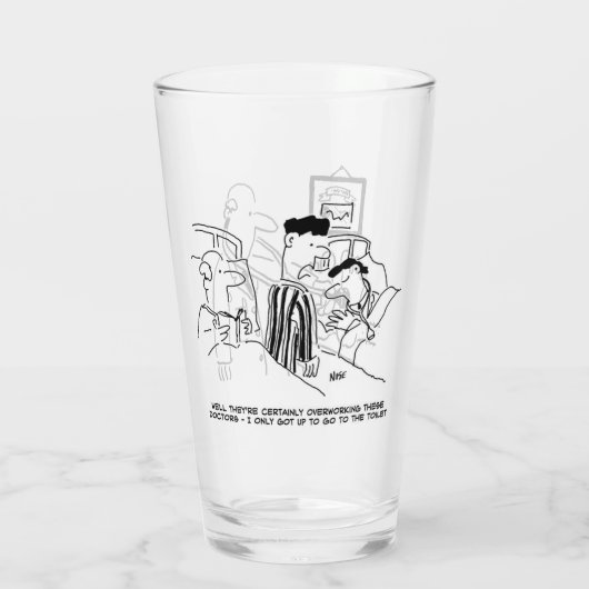 医師とおもしろい患者をテーマにしたマンガを2つ。 タンブラーグラス (裏面)