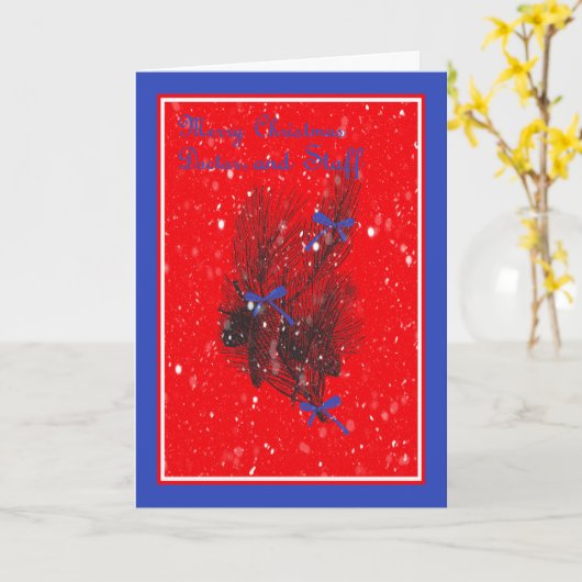 医師とスタッフへのクリスマスカード カード (黄色い花)