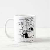 医師と医師の手術の患者 – 腸感じの コーヒーマグカップ (左)