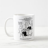 医師と医師の手術の患者 – 腸感じの コーヒーマグカップ (左)