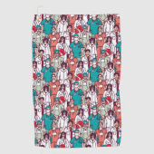 医師と外科医のパターン ゴルフタオル (正面)