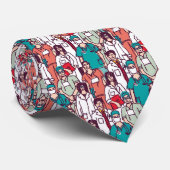 医師と外科医のパターン ネクタイ (ロール)