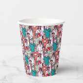 医師と外科医のパターン 紙コップ (正面)