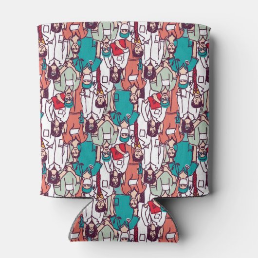 医師と外科医のパターン 缶クーラー (裏面)