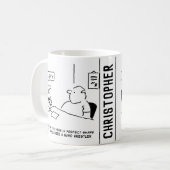 医師と患者の太り過ぎ肥満相撲の漫画 コーヒーマグカップ (正面左)