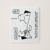 医師と患者の太り過ぎ肥満相撲の漫画 ジグソーパズル (縦)