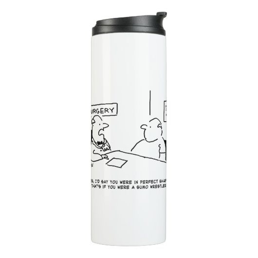 医師と患者の太り過ぎ肥満相撲の漫画 タンブラー (回転左)