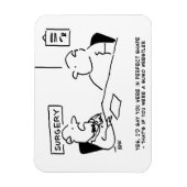 医師と患者の太り過ぎ肥満相撲の漫画 マグネット (縦)