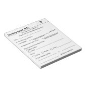 医師によるメモ帳の弁解 ノートパッド (アングル)