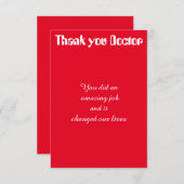 医師に感謝 サンキューカード (正面/裏面)