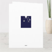 医師のためのパーソナライズされた医学部卒業 カード (裏面)