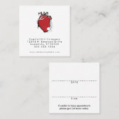 医師のアポイントメントのお告げ 予約カード (正面/裏面)