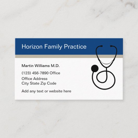 医師のアポイントメントリマインダーの名刺 名刺 (正面)