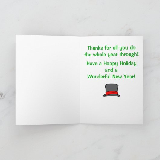 医師のオフィスへのホリデーシーズンのご挨拶 シーズンカード (内部)