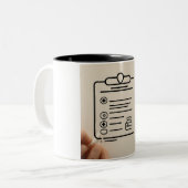 医師のコード：知恵を一口一口明かす ツートーンマグカップ (正面左)