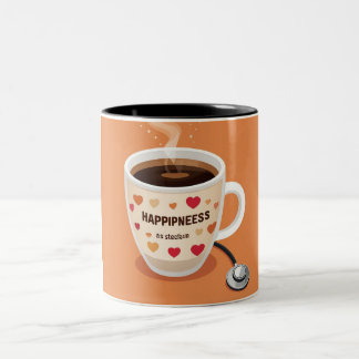 医師のコーヒーの処方箋:Souのためのカフェイン ツートーンマグカップ