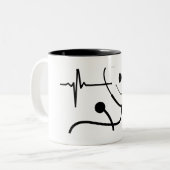医師のコーヒーマグ ツートーンマグカップ (正面左)