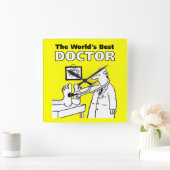 医師のベッドサイドの態度が全く正しくない スクエア壁時計 (ホーム)