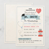 医師の処方 卒業パーティー 医療 招待状 (正面/裏面)