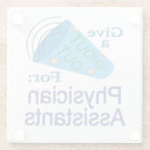 医師の助手に大声で言う ガラスコースター (裏面)