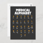 医師の化学療法士のための医用ナースアルファベット ポストカード (正面/裏面)