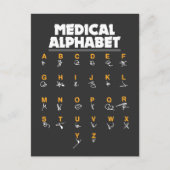 医師の化学療法士のための医用ナースアルファベット ポストカード (正面)