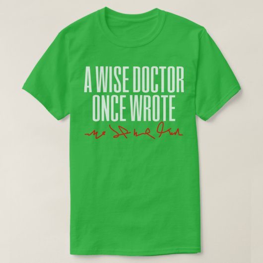 医師の医学手書き Tシャツ (デザイン正面)