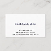 医師の医療記号の名刺 名刺 (裏面)