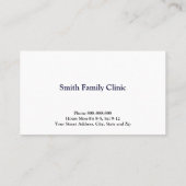 医師の医療記号の名刺 名刺 (裏面)