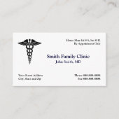 医師の医療記号の名刺 名刺 (正面)