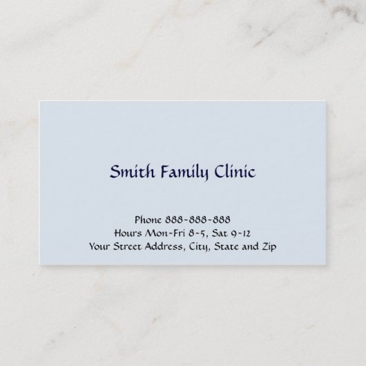 医師の医療記号の名刺 名刺 (裏面)