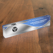 医師の医療銀色の青