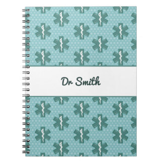 医師の名カスタム前の医師のシンボル医療ギフト ノートブック