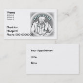 医師の名刺 予約カード (正面/裏面)