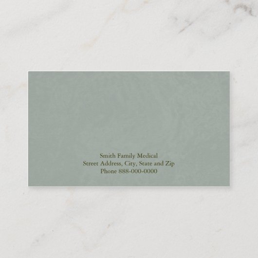 医師の名刺 名刺 (裏面)