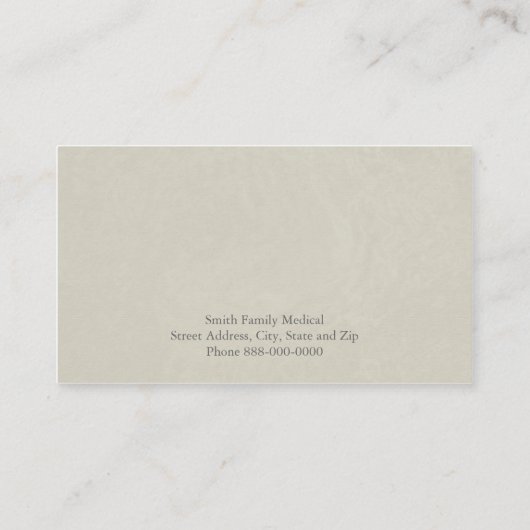 医師の名刺 名刺 (裏面)