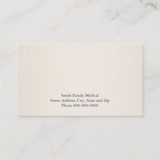 医師の名刺 名刺 (裏面)