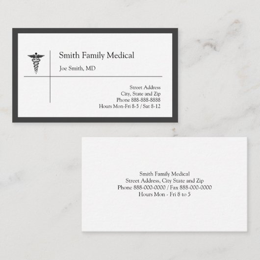 医師の名刺 名刺 (正面/裏面)