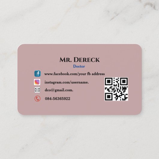 医師の名刺 名刺 (裏面)