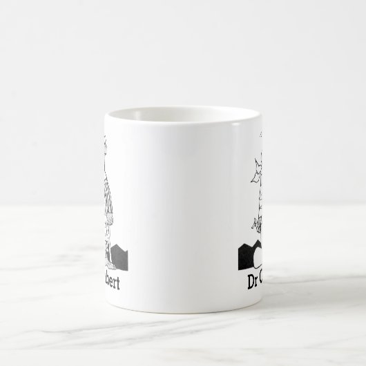 医師の名前のギフト – 包帯の男 コーヒーマグカップ (中央)