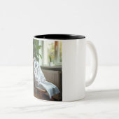 医師の必需品:ホワイトコート&聴診器マグ ツートーンマグカップ (正面右)