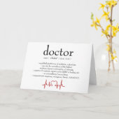 医師の感謝パーソナライズされた カード (黄色い花)