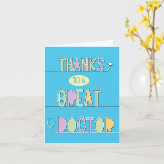 医師の感謝 カード (黄色い花)