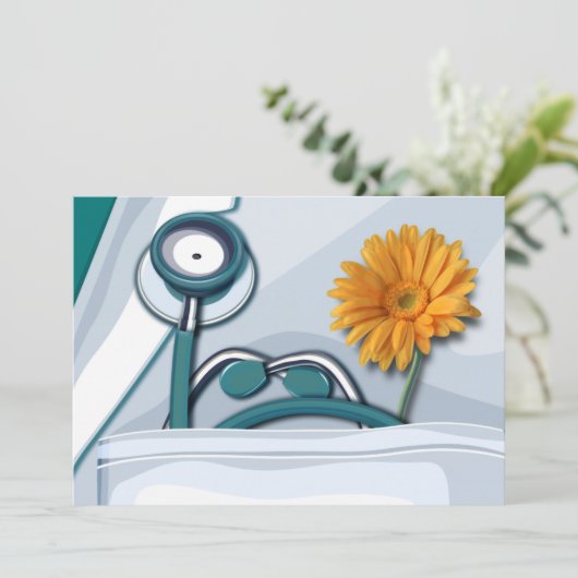 医師の日、おめでとうございます。 カスタマイズ可能な医師への感謝 カード (スタンド正面)