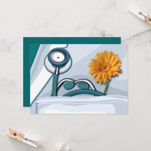 医師の日、おめでとうございます。 カスタマイズ可能な医師への感謝 カード (正面/裏面インサイチュ)