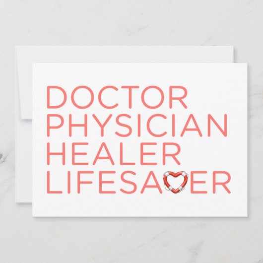 医師の日 医師 ヒーラー 命の恩人 カード (正面)