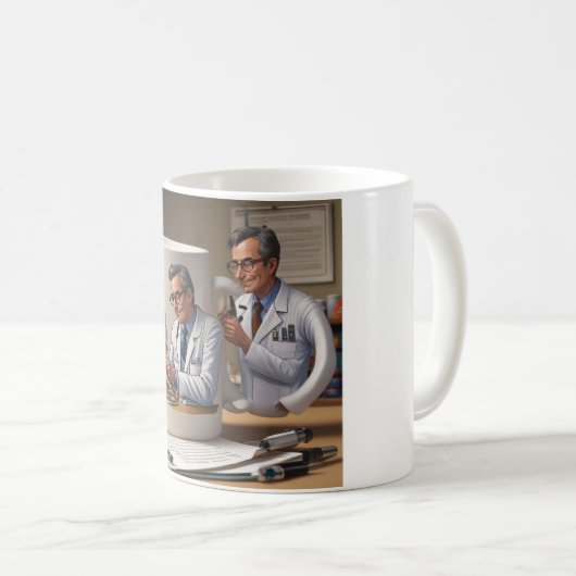 医師の注文マグカップ – 健康のために醸造 コーヒーマグカップ (正面右)